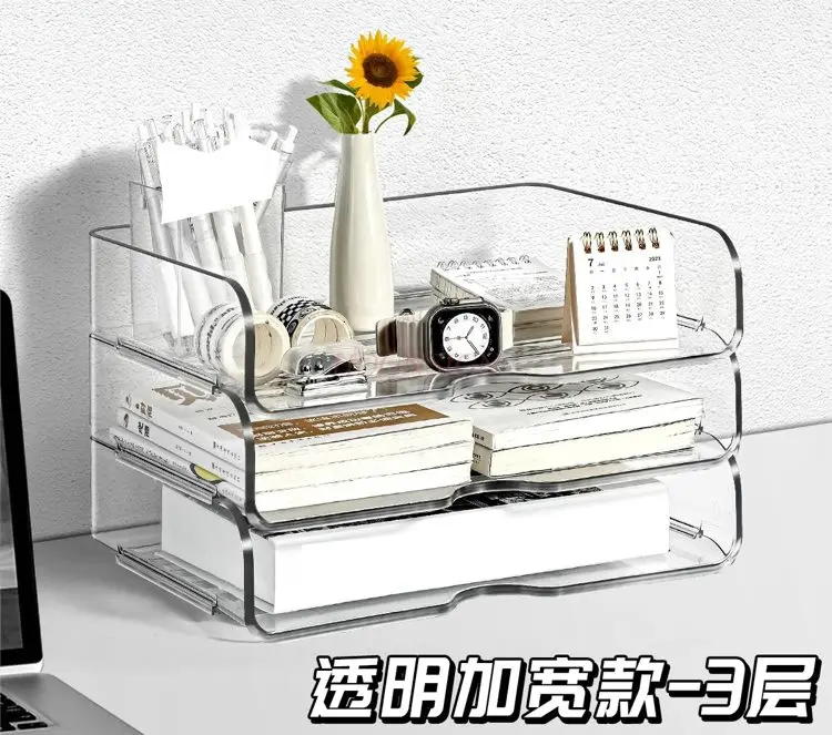 

1 шт. прозрачная настольная стойка для хранения файлов, книжная полка, стеллаж для хранения книжного стола, офисный акриловый органайзер, стиль ящика