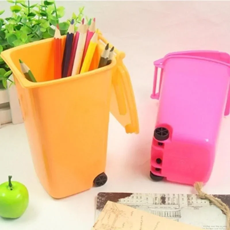 ミニポット鉛筆先ゴミオーガナイザーブラシペンポケットオフィス収納ボックス（色はランダム）