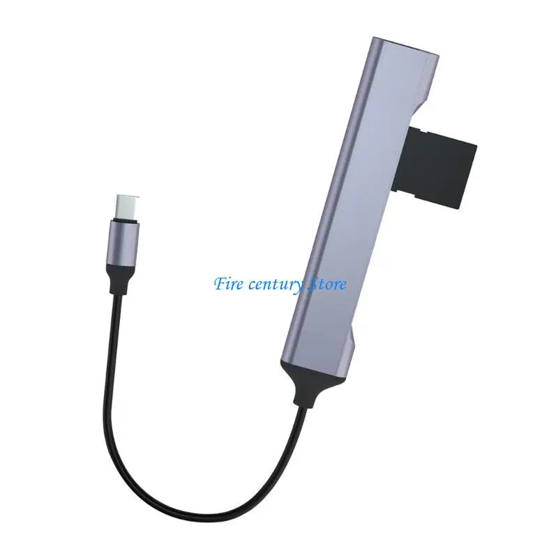 

J6PA 6 in 1 Multi Functional Type C Card Reader USB C to MSM2/USB Card Reader 480Mbps Data Transfer Speed 5V2A