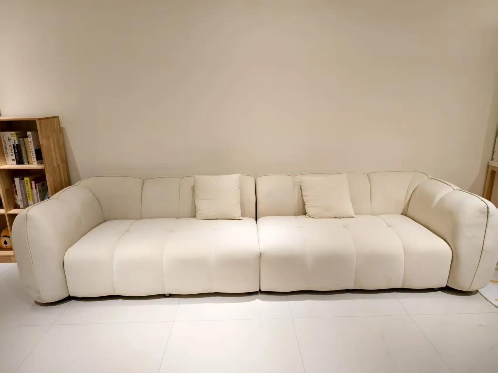 ！@Model 5135 Pumpkin Sectional Sofa Set Cat Claw Velvet Solid Wood Frame Sponge High Resilience Comfort Couch for Living Rooms