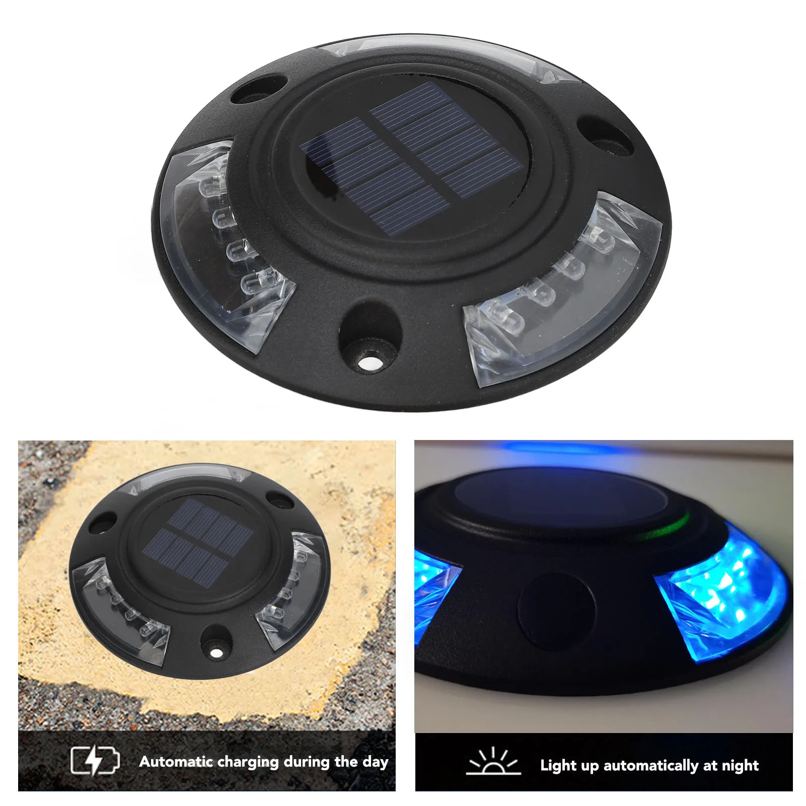 ZK40 Solarna lampa dokująca 12 diod LED Solarna lampa podjazdowa IP68 Wodoodporna słoneczna lampa dokująca do zastosowań zewnętrznych 6 V 1,8 W Niebieskie światło