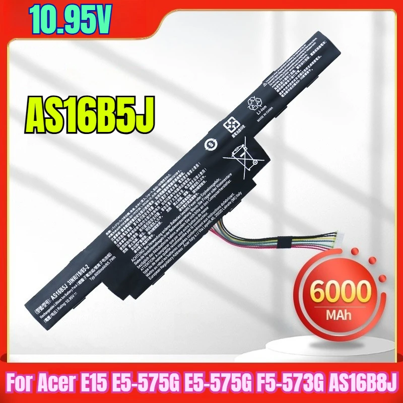 

Встроенный аккумулятор для ноутбука 10,95 В, 6000 мАч AS16B5J для Acer E15 E5-575G E5-575G F5-573G AS16B8J