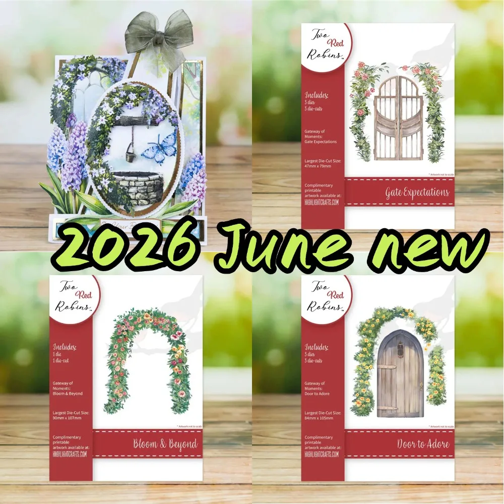 NEU Door to Adore 2026 Juni Metall-Stanzformen für DIY Scrapbooking Bastelarbeiten Fotoalbum-Vorlage Handgemachte Dekoration