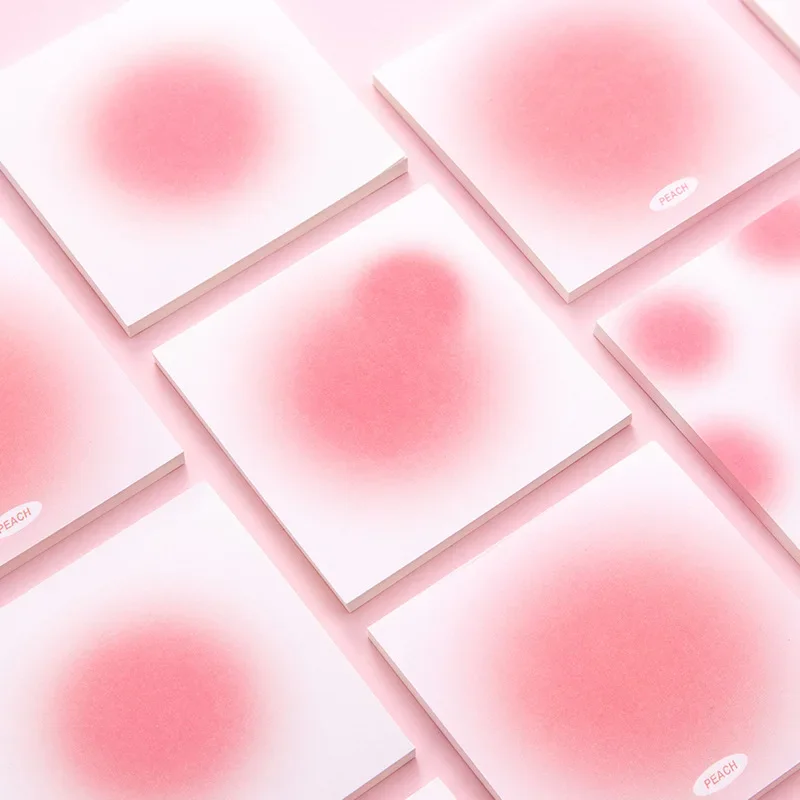 50 Sheets Memo Pad Blush Gradient Note Memo Hand Account Small Notepad Sticky Note Stationery School Supply for DIY Decorative