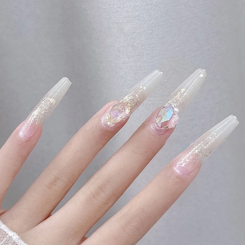 E1ye amuletos para arte unhas, cristal para unhas, pombo, gemas cristal, faça você mesmo