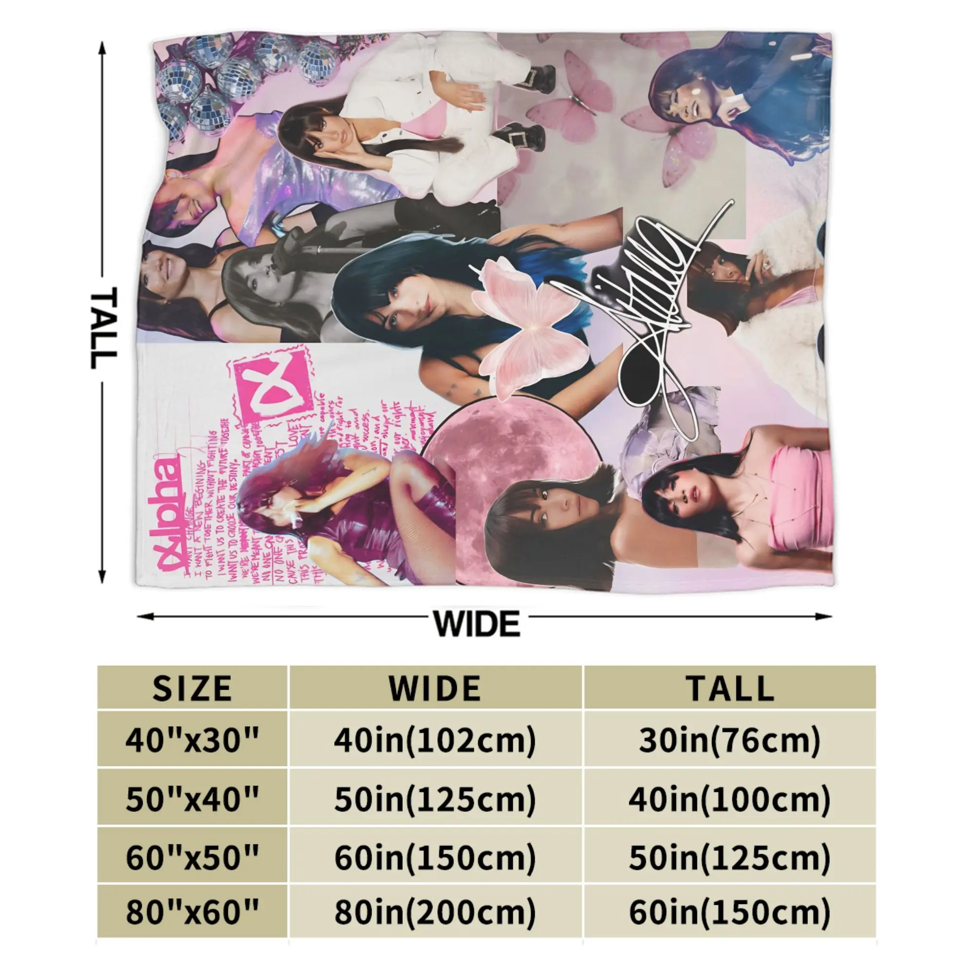بطانية Aitanaed Singer Alpha Album Merch بطانية رمي مريحة فائقة النعومة للسرير 50 × 60 بوصة مفرش سرير متعدد المقاسات #5