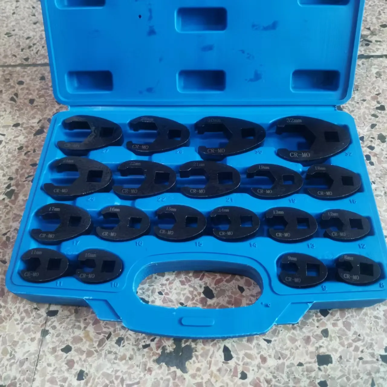 19-Piece Multi-Function Metric Pipe Open End Wrench Set 8 to 32mm Flared Wrench 3/8\