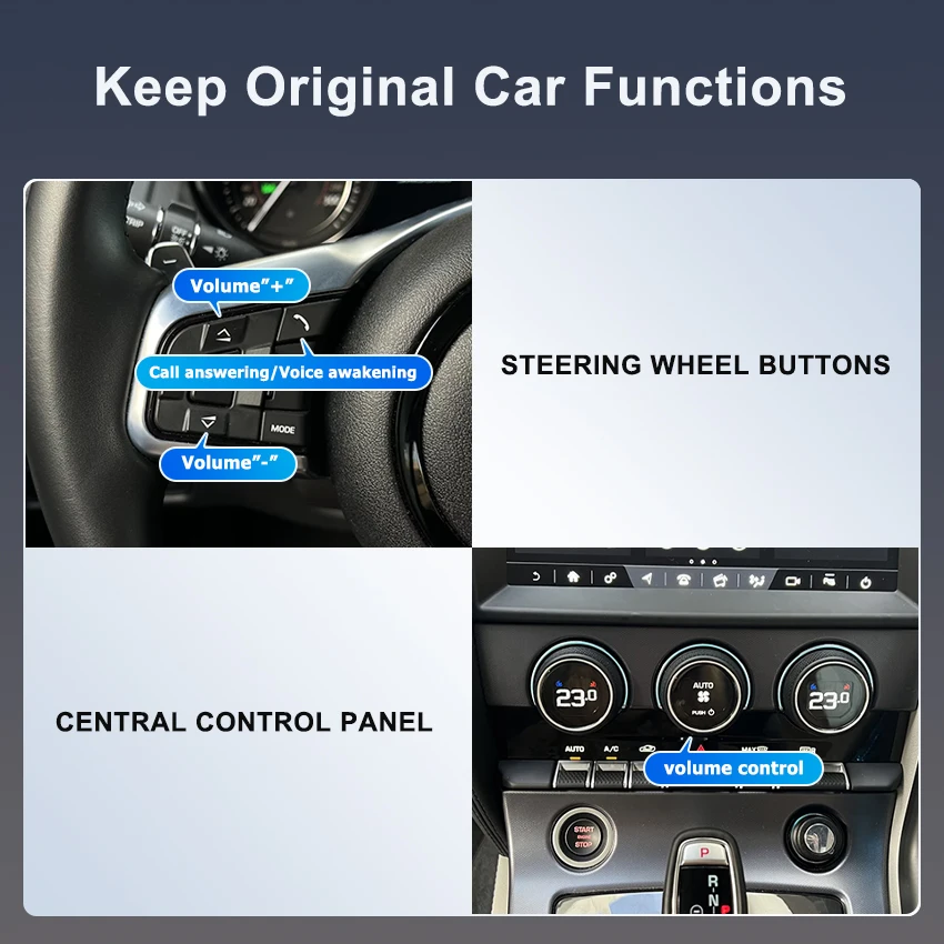 صندوق فك ترميز تلقائي جديد CarPlay Android لسيارة جاكوار XE XF XEL XFL XJL F-PACE F-TYPE مع وصلة مرآة تدعم 2016-2019
