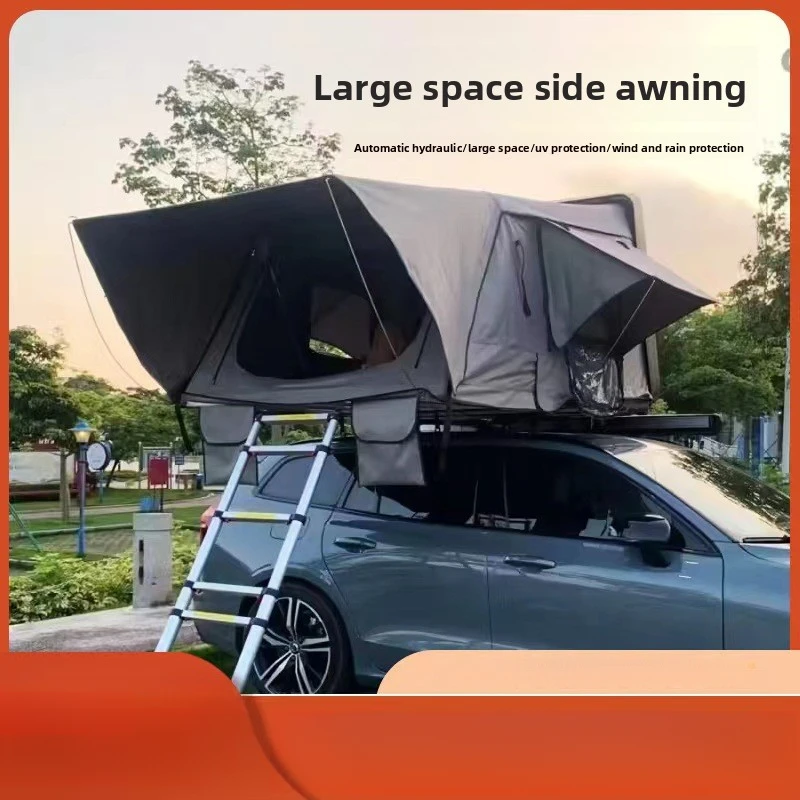 Reliable Ultra-Thin ABS Hard Shell Roof Top Tent With Stargazing Window USB Charging Lightweight Family Off Road Camping Shelter