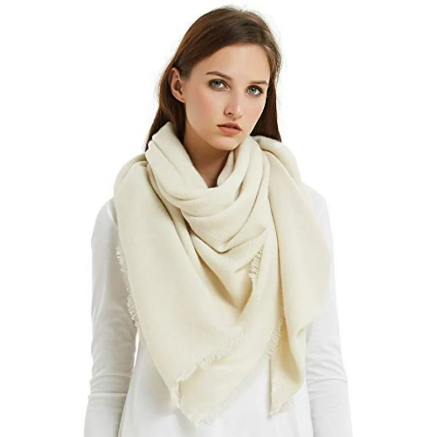 

Soft Classic Luxurious Blanket Solid Color Square Scarf Wrap