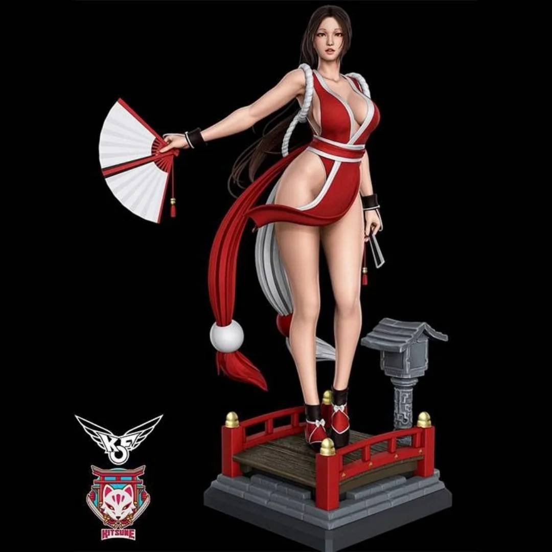 

1/24 Scale 80mm Resin Figure Assemble Model Kit Mai Shiranui Nsfw Two versions Unassembled Unpainted 3D printing toy 1421