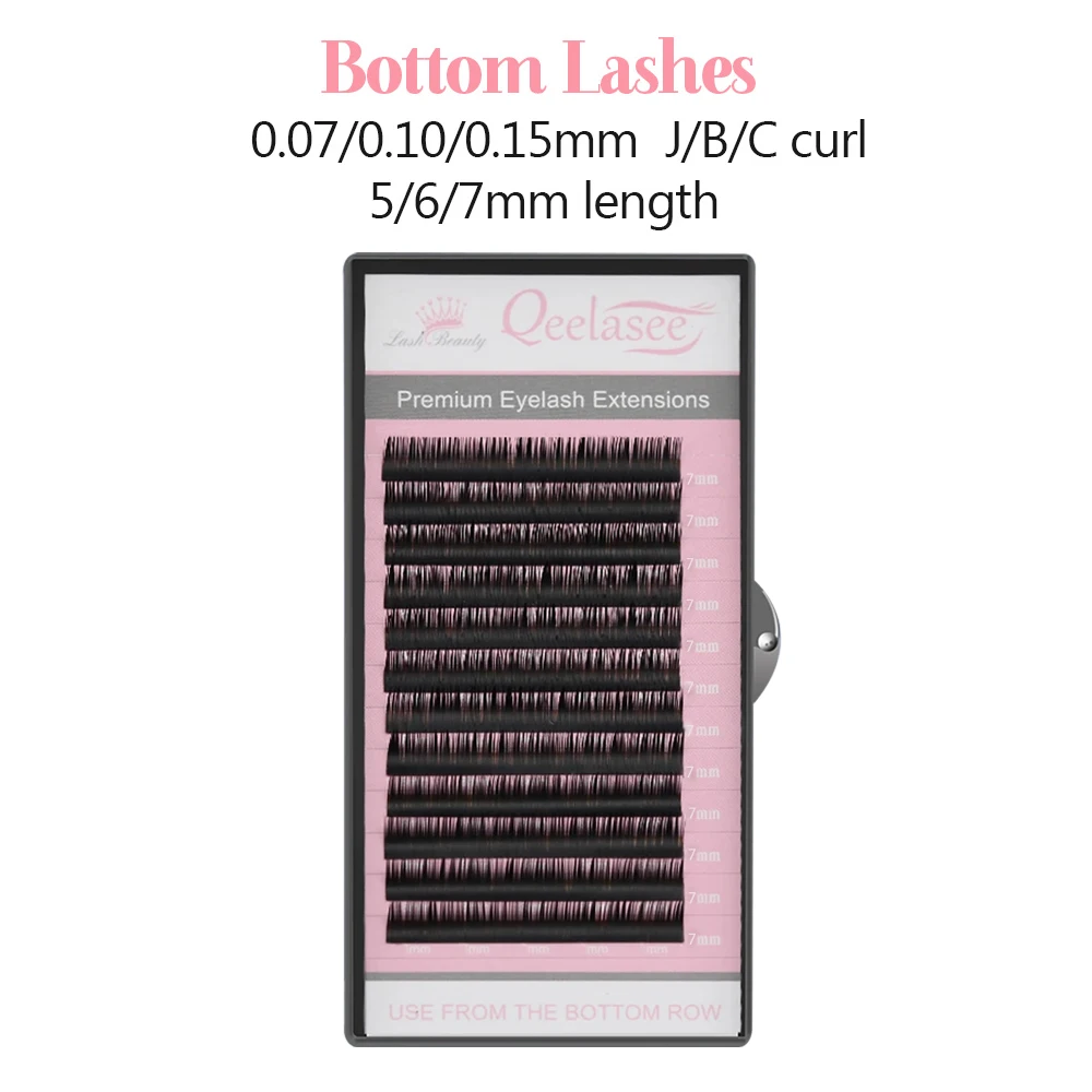 Qeelasee Bottom Volume Lashes Untere Wimpern Unterwimpernverlängerungen 5/6/7mm Kurze Wimpern Augenbrauen-Wimpern Make-up Maquillaje Cilios – Detail 1