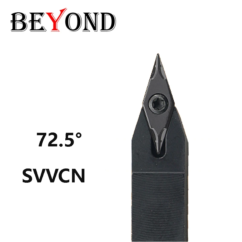 BEYOND 72.5° SVVCN SVVCN1010H11 SVVCN1616H11 SVVCN2020K16 25mm Carbide Inserts Arbor Turning Lathe Tool Holder use VCMT11/16