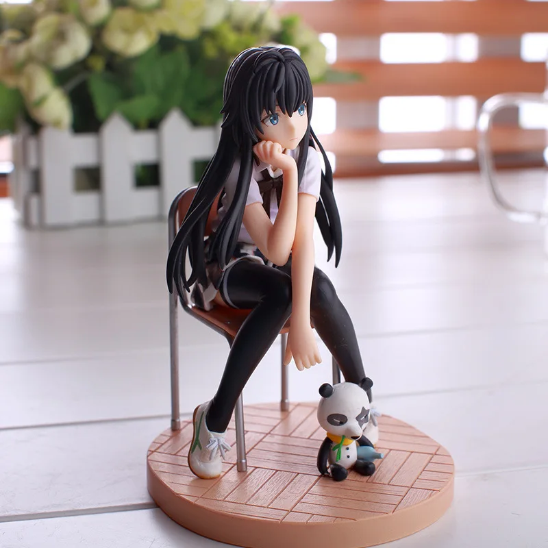 

Hot Anime My Teen Romantic Comedy Action Figure Luffy Yukinoshita Yukino Sitting Car Decoration Pvc Collect Model Dolls Toys