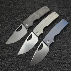 LEMIFSHE Made OZ Rosie XL Real 60+HRC 154CM Steel Blade Titanium handle   Pocket EDC Tool Camping Outdoor Folding Knife