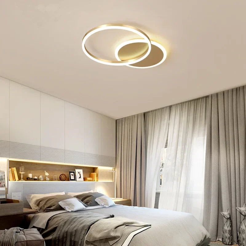 Lustres LED Circulares para Sala De Estar, Luzes Modernas Pingente, Home Decor, Sala De Jantar, Mesas De Café, Quarto, Luminária