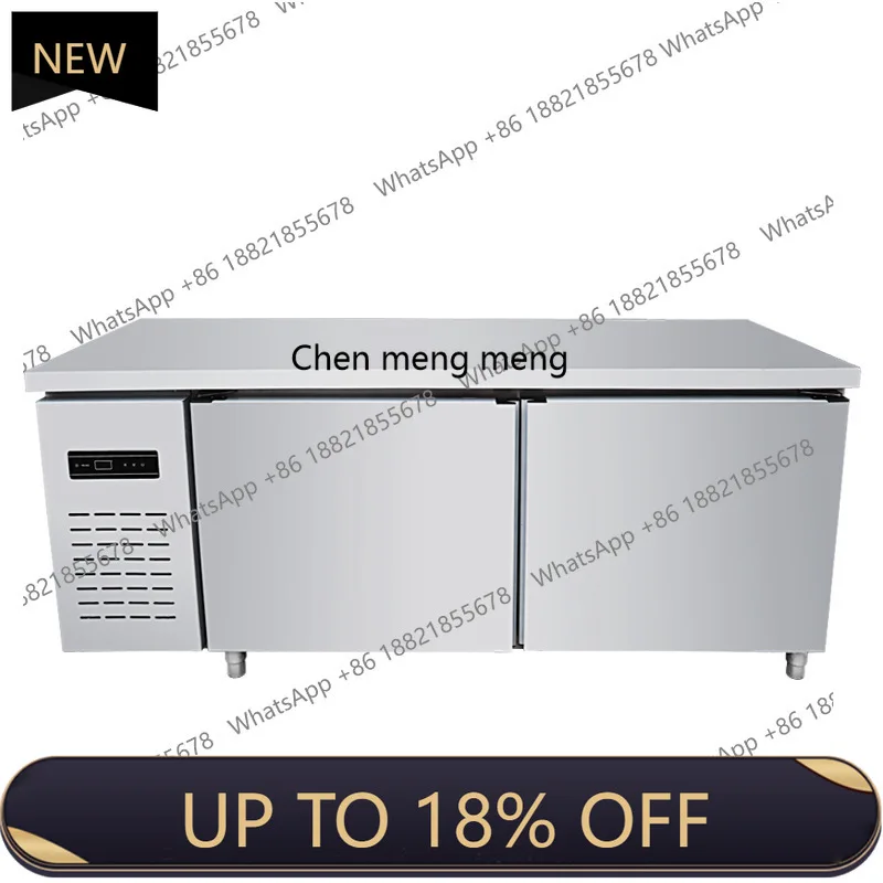 

MF Refrigerated and frozen -18 ℃ double temperature flat cooling console stainless steel horizontal fresh-keeping cabinet