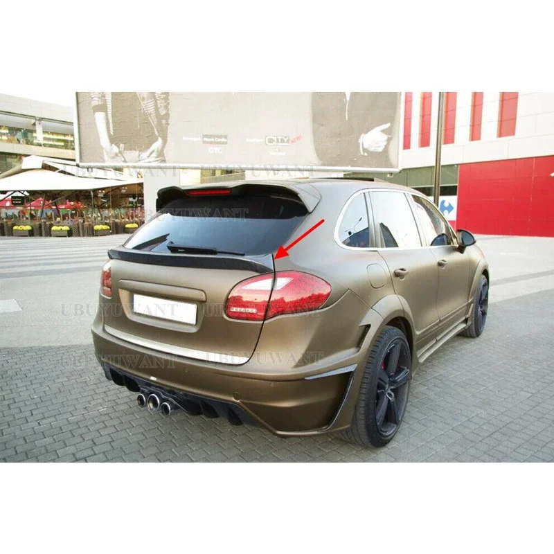 High Quality Carbon Fiber Rear Trunk Middle Spoiler Wing Fits For Porsche Cayenne 958 MK2 92 A 2011 2012 2013 2014