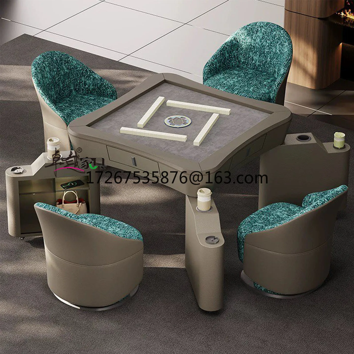 

Cyclone roller coaster mahjong machine creative universal wheel mobile base multi-function mahjong machine home mahjong table