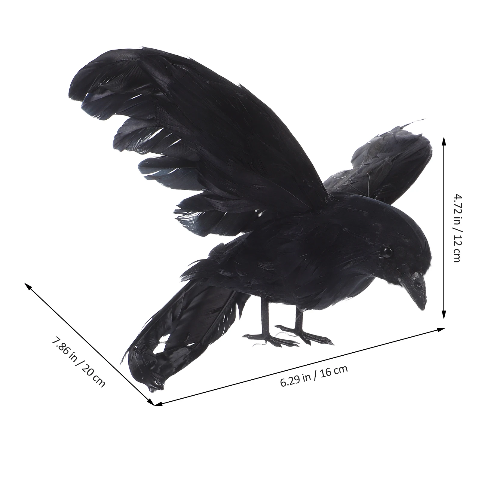 

1 pc Artificial Crow Props Halloween Party Decor Indoor Accessories Bonsai Decor Fake Birds Home Wedding Christmas