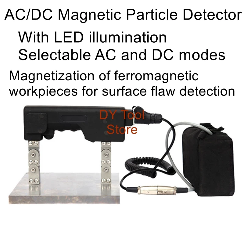 HY-2 AC/DC detector de falhas de partículas magnéticas portáteis Detector de falhas de metal de jugo eletromagnético com ângulo de guia inclinado iluminado