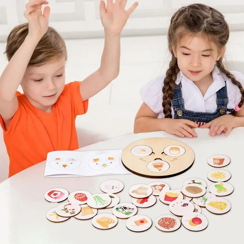 Rompecabezas de aprendizaje para niños, puzle educativo de madera para preescolar de 1 a 3 años, necesidades diarias, juego de mesa de enseñanza