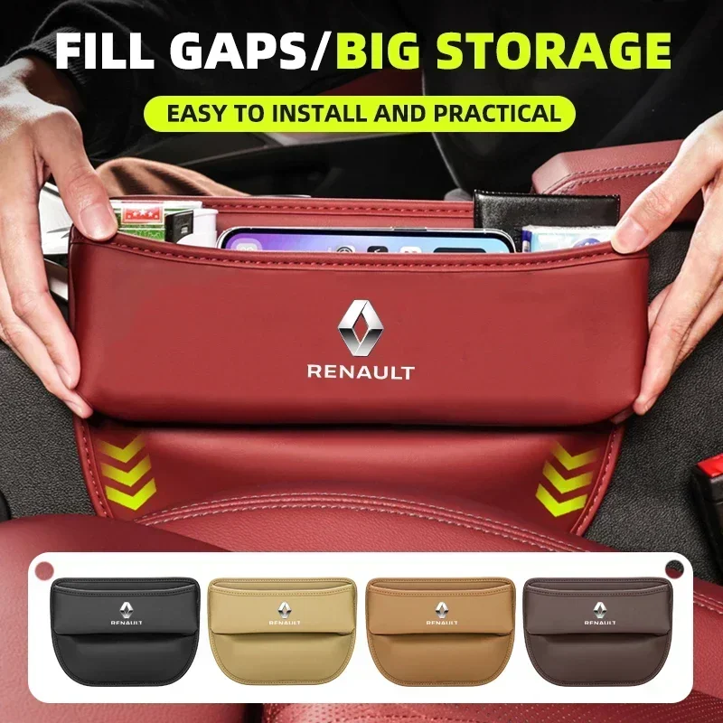 Multifunctional Auto Console Side Pocket Seat Crevice Storage Box For Renault Megane 5 3 Clio Scenic Duster Kaptur Captur Logan