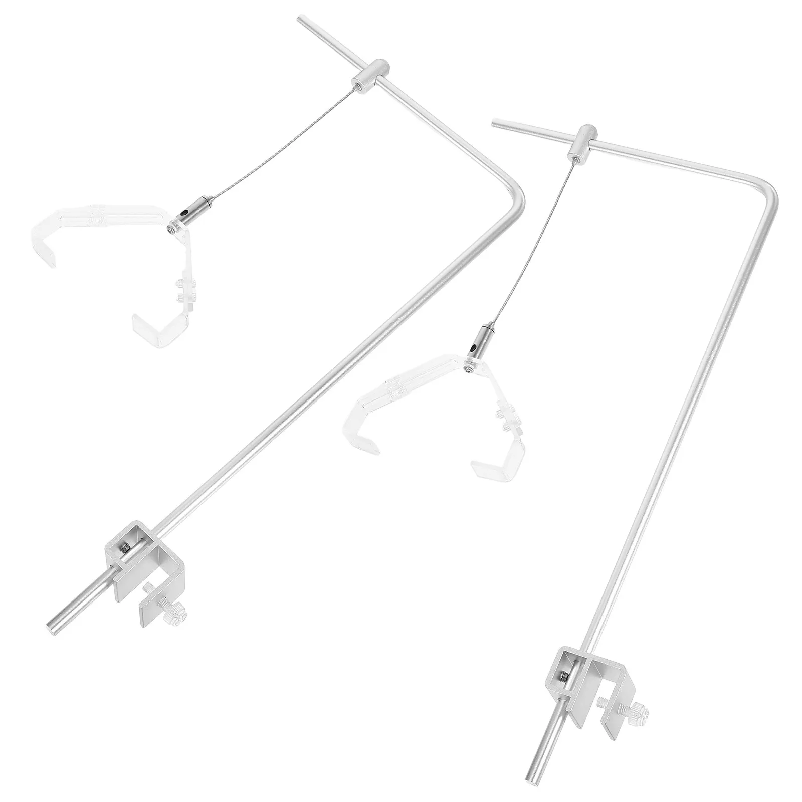 2Pcs Fish Tank Light Bracket Adjustable Aluminum Alloy Aquarium Lighting Holder Stand for Freshwater Saltwater Tanks