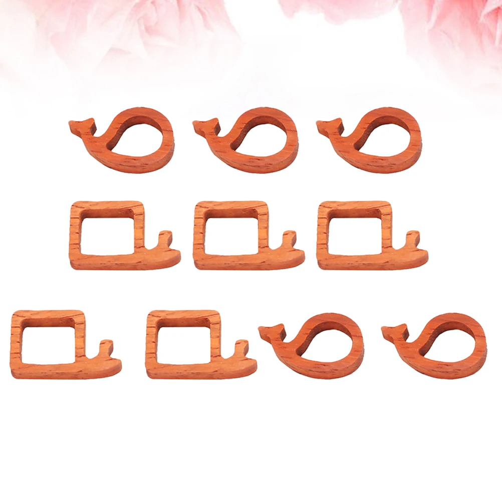 10pcs Pendant Molds Wooden Hollow Frame Jewelry Making Crafts Gifts Necklace Pendant Mold Handmade Accessories Part