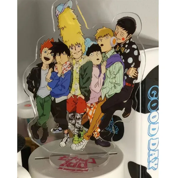 Anime Mobu Saiko Hyaku/Mob Psycho 100 Reigen Arataka Dimple Kageyama Shigeo Cosplay Acrylic Standing Sign Decoration Xmas Gift