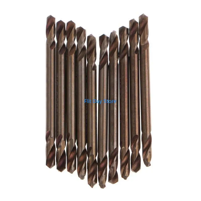 F92C BIT BIT SET 10 PCS M35 КОБАЛТные Бушные биты Двойные для головных буровых битов для металлических 3,2 -мм закручивающихся