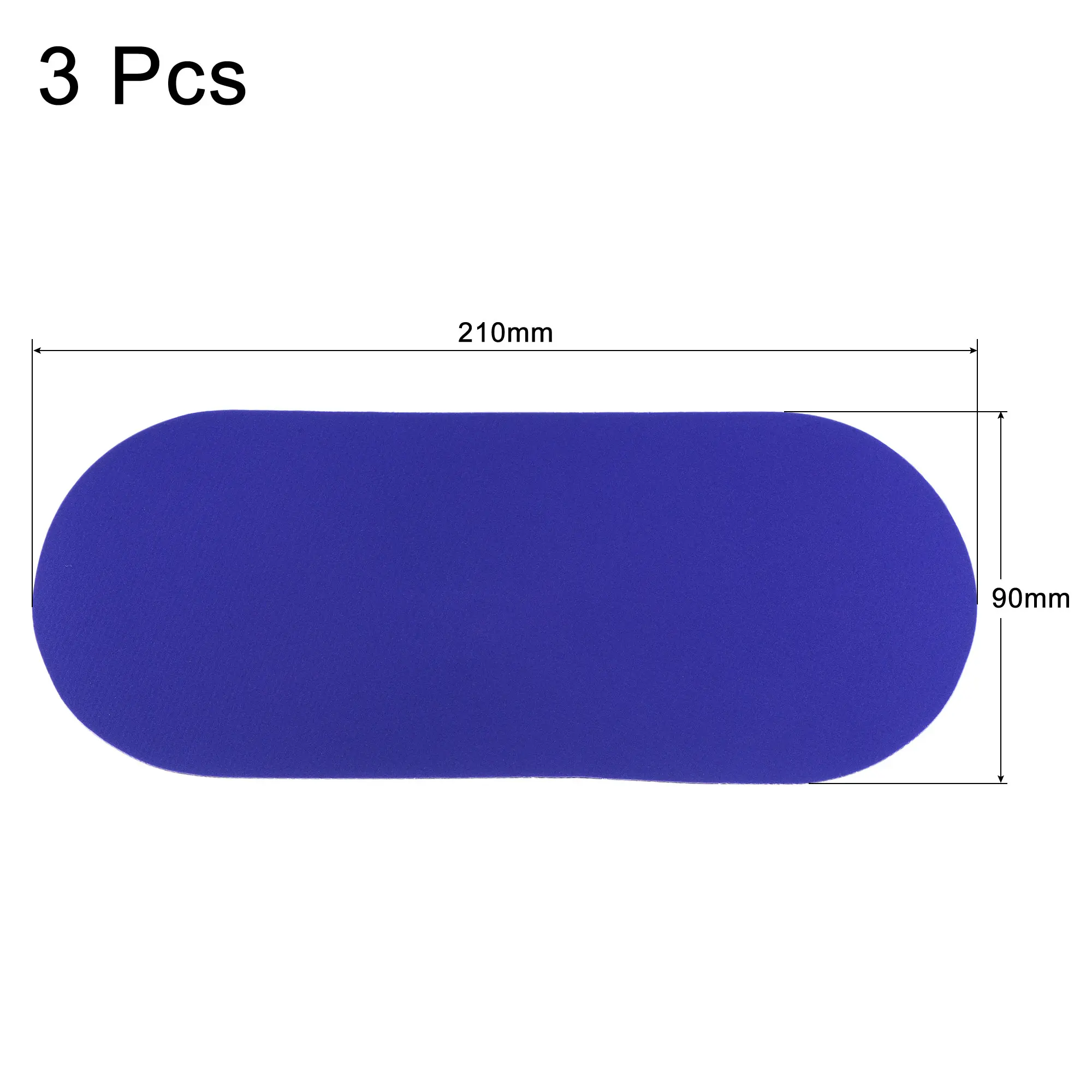 uxcell PVC Repair Patch, 210mm x 90mm x 0.9mm for Canoes Boat Blue Pack of 3