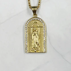 New arrival Religious Jewelry Virgin Mary cross Pendants Necklaces for Women Men Fashion Accessories Gol Trendy Vintage Colar