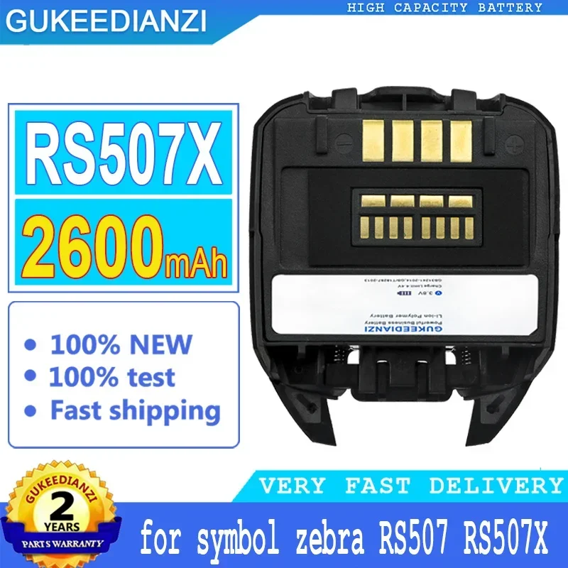 

2600mah GUKEEDIANZI Battery for symbol zebra RS507 RS507X BTRY-RS50EAB02-01 Big Power Bateria