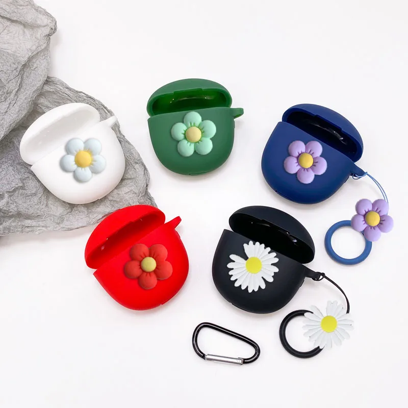 Cute flower Case for SoundPEATS Air4 Case Anti-drop Ring hearphone Cover lovely Silicone Charging Box for SoundPEATS Air 4