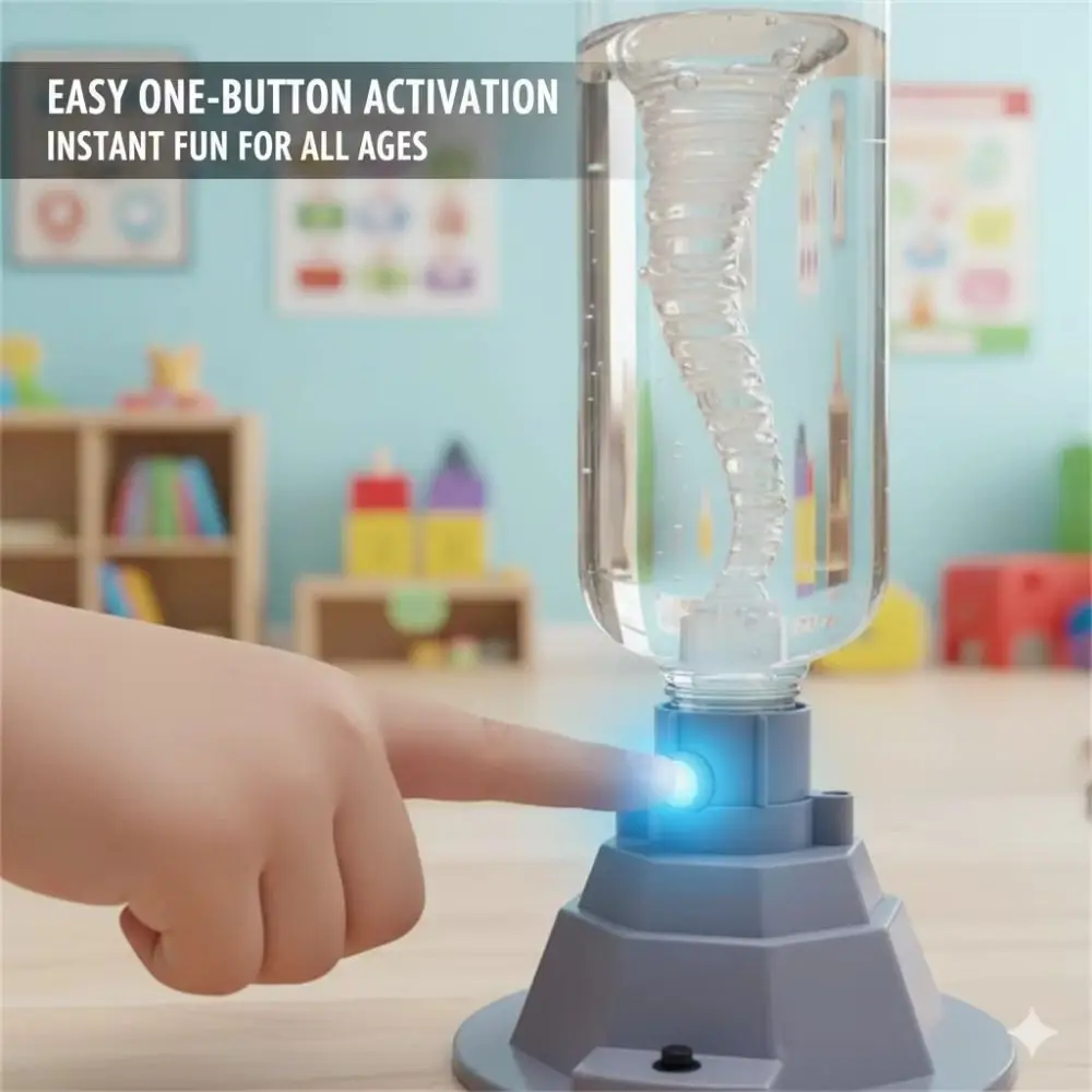 

Easy Assembly Tornado Maker Kit DIY Craft Creative Novelty Science Experiment Toy Wind Water Simulator With Bottle