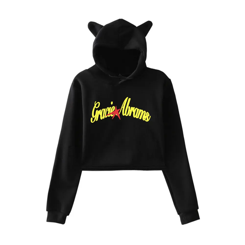 

Gracie Abrams Star Hoodie Vintage 90s Streetwear Fashion Hoodie Merch Hoodies Sweatshirts for Girls Cat Ear Crop