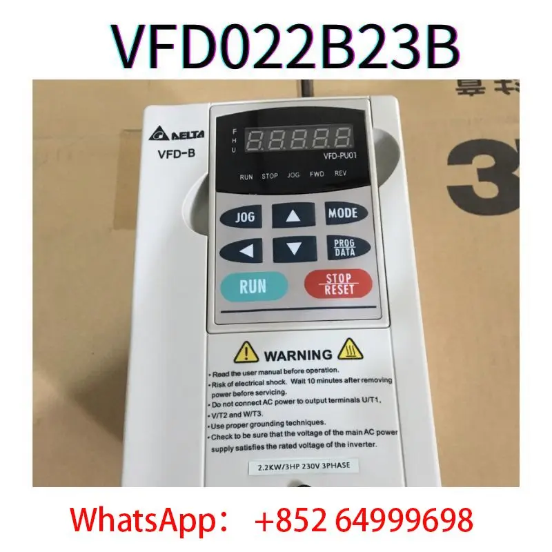 

second-hand Frequency converter 2.2kw VFD022B23B tested ok