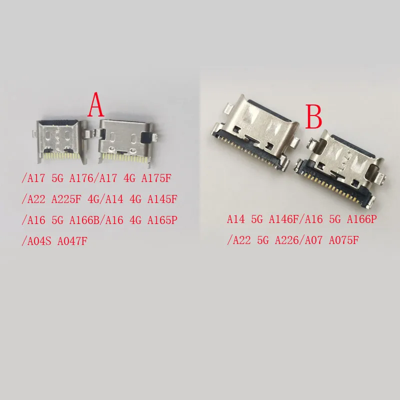 10-100Pcs Dock Connector Plug Usb Charger Charging For Samsung Galaxy A16 A17 A04S A22 A14 A07 A047 A225 A075 A145 A166 A176