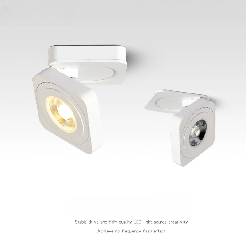 

LED Downlights Spotlight embedded adjustable angle Folding spotlights square surface-mounted led light