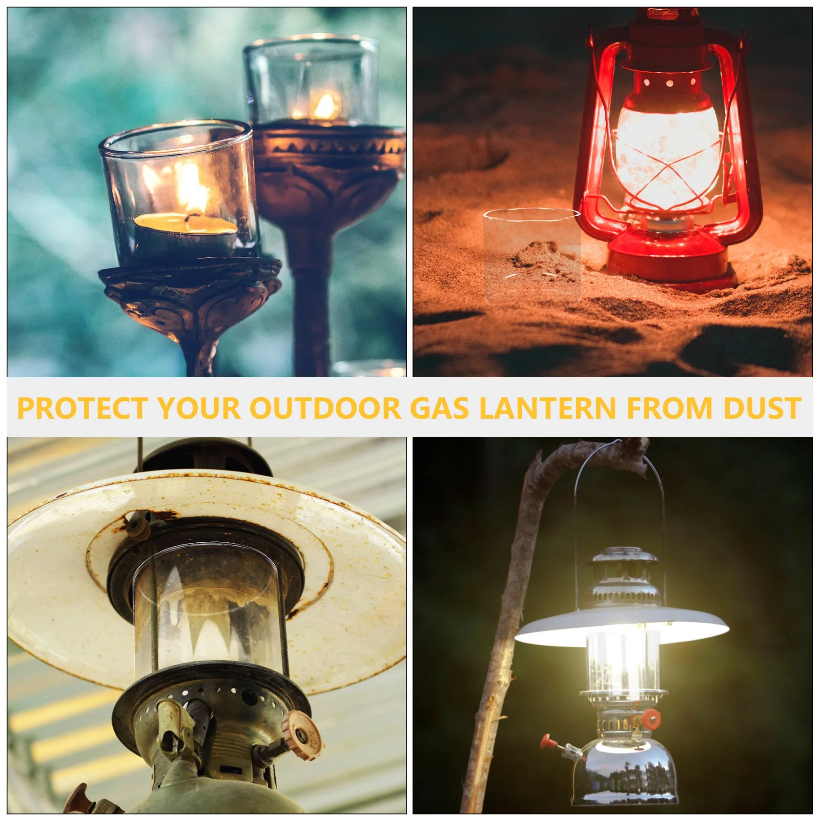 

Propane Lantern Cover Glass Gas Lantern Shade Outdoor Camping Accessory Uv Protection Wear Resistant Space Saving