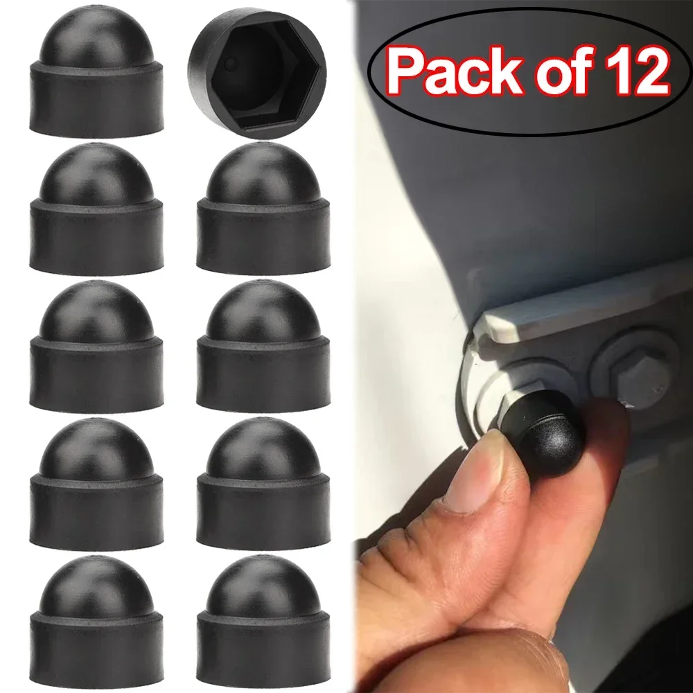 

12Pcs M6 M8 M10 M12 Screw Protection Cap Cover Bolt Nuts Exposed Hexagon Plastic Front Rear Door Deco For Toyota VW Skoda Kia