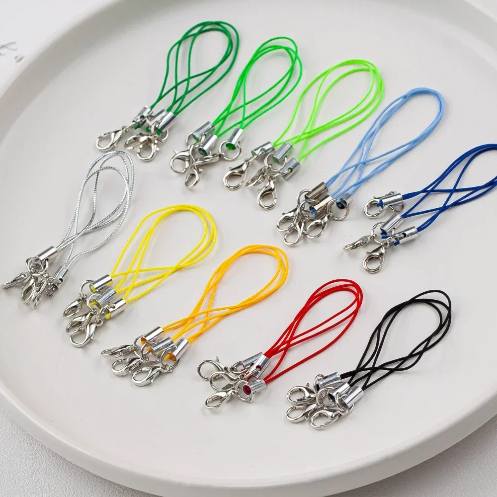 Mix Colors Lobster Buckle Rope Key Chain DIY Earring  Bracelet Jewelry Accessories Lanyard Handmade Pendant Components 20pcs