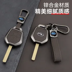 Leather Car Key Case Fob Cover for 2008-2023 Subaru Crosstrek Forester Impreza Legacy Outback Tribeca WRX STI Crosstrek Ascent