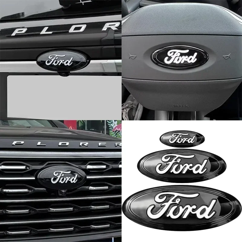 

Металлический автомобильный задний передний эмблем, наклейка на руль для Ford Explorer Escape ST Kuga Mondeo Focus Edge Focus Taurus Equator