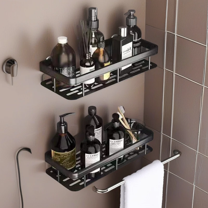 Triangle Storage Rack Punch-Free Toilet Bathroom Wall-Mounted Toilet Shower Bathroom Corner Storage Rack