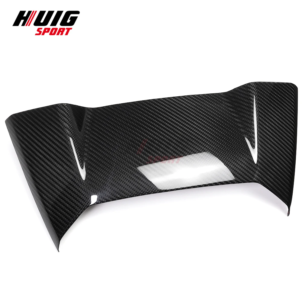 For Corvette C8 Coupe 2020-2024 Dry Carbon Fiber Car Interior Rear Seat Speaker Center Console Wireless Charger Panel Cover Trim