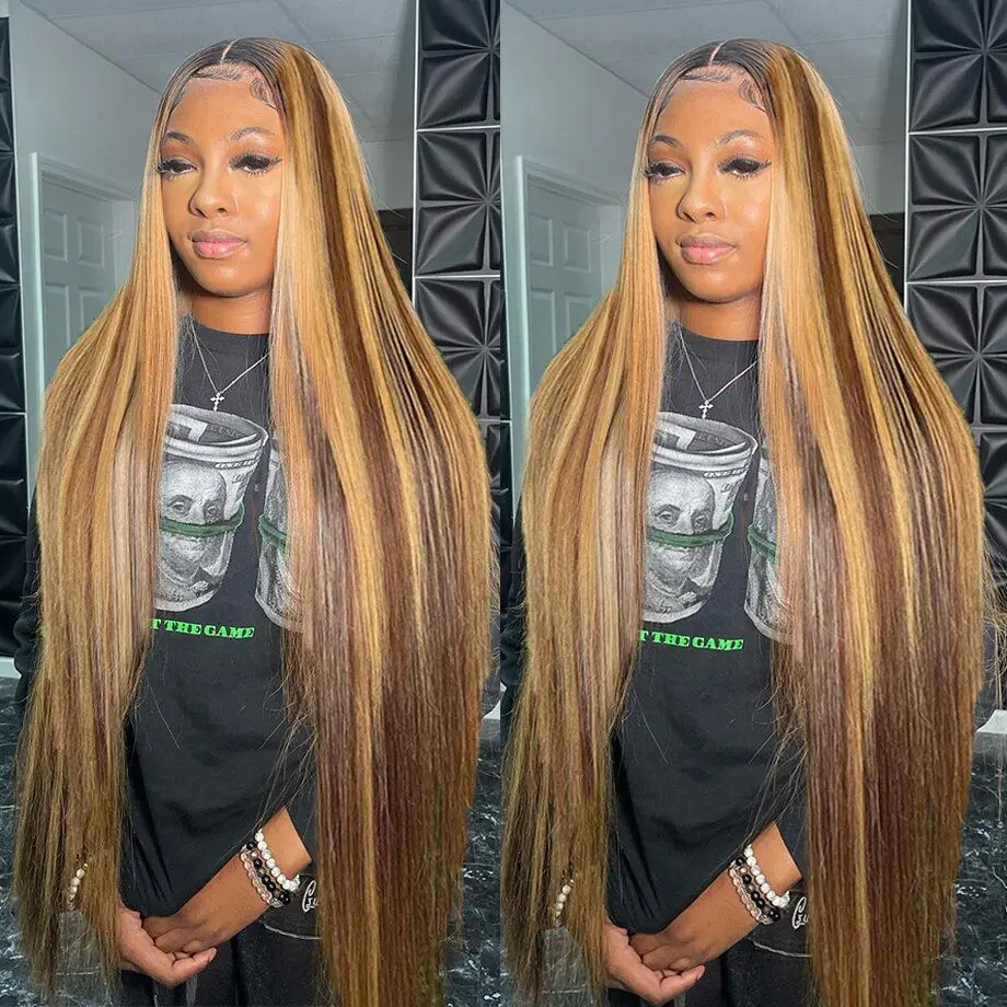 

Honey Blonde Highlight Wig 13x6 Hd Lace Frontal Wig Stralght Lace Front Wig Human Hair 13x4 Colored Human Hair Wigs