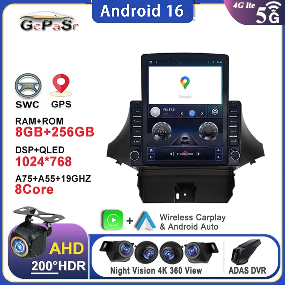 9,7 Zoll Android 16 Multimedia-Haupteinheit für Chevrolet Orlando 2010 - 2018 GPS BT Stereo Touchscreen Autoradio