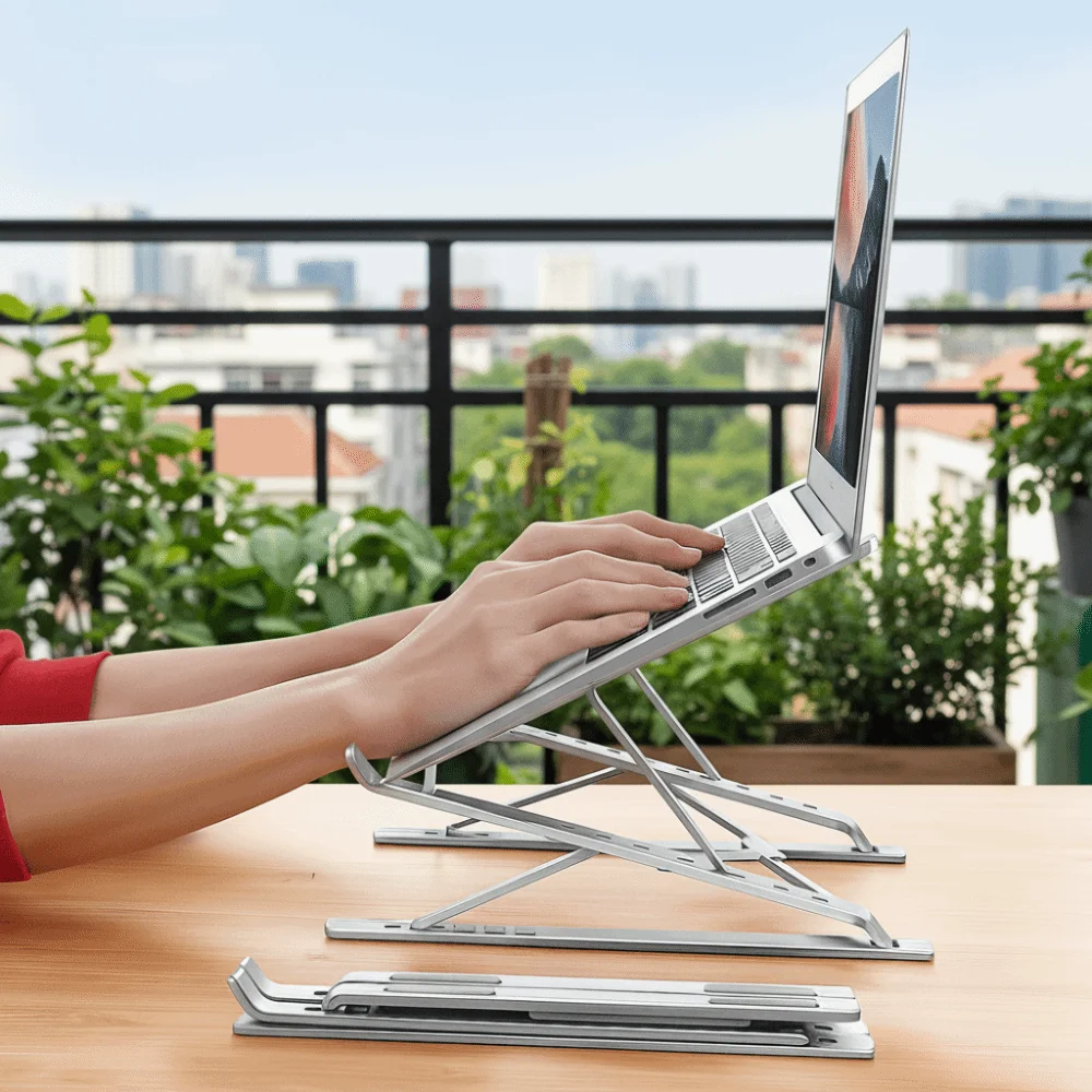 Adjustable Laptop Stand Foldable Ventilation Portable Tablet Stand Double Layer Notebook Support Holder Home Office